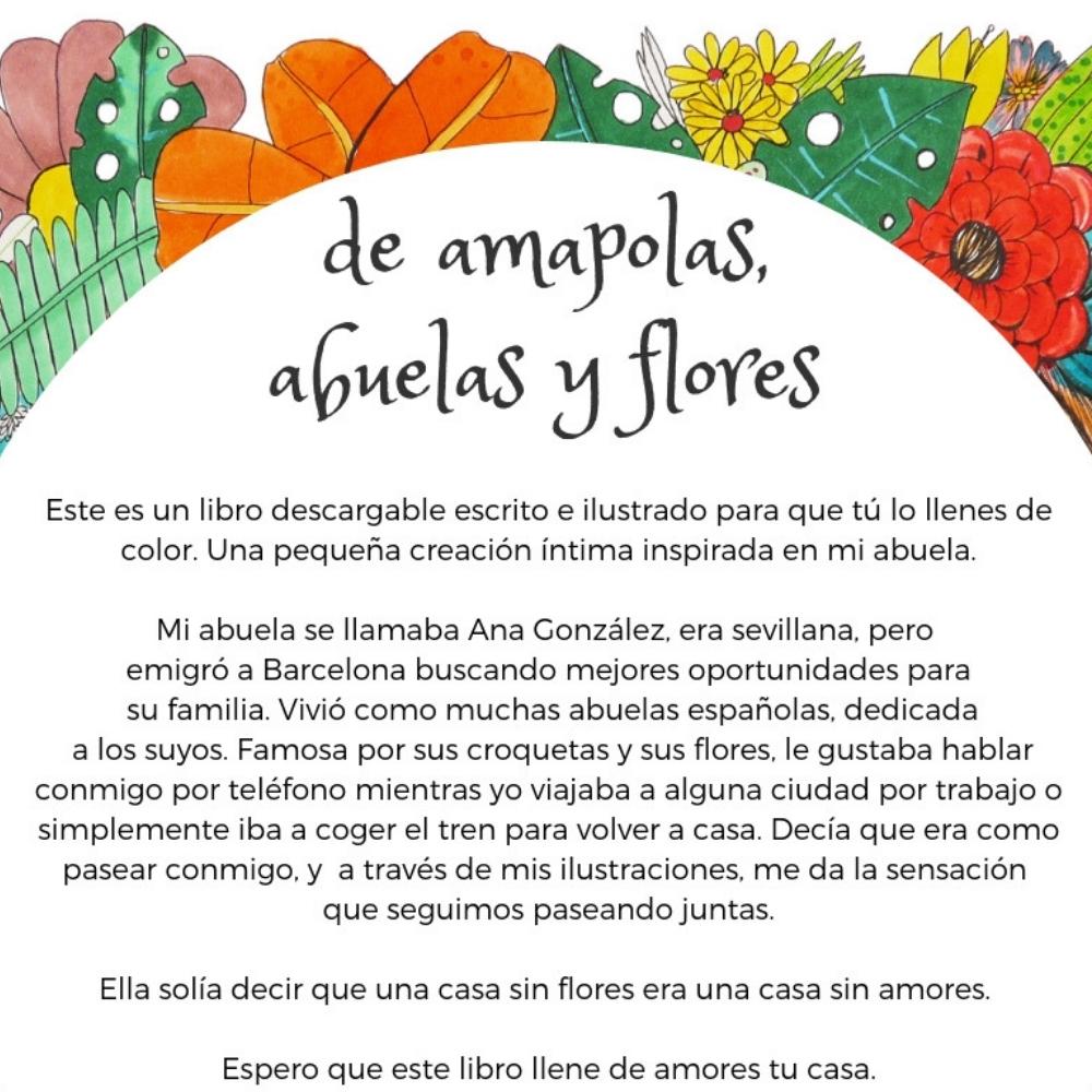 Ebook Coloreable De amapolas... - Verónica Maraver