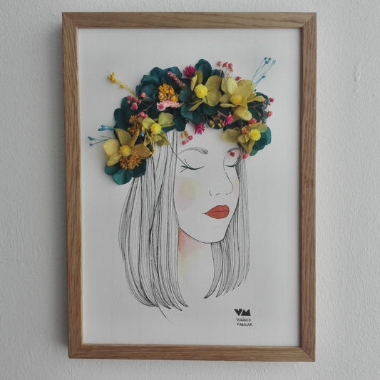 Obra original personalizada con flores - Verónica Maraver