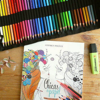 Pack Libro Chicas de papel + 36 colores Koh i Noor